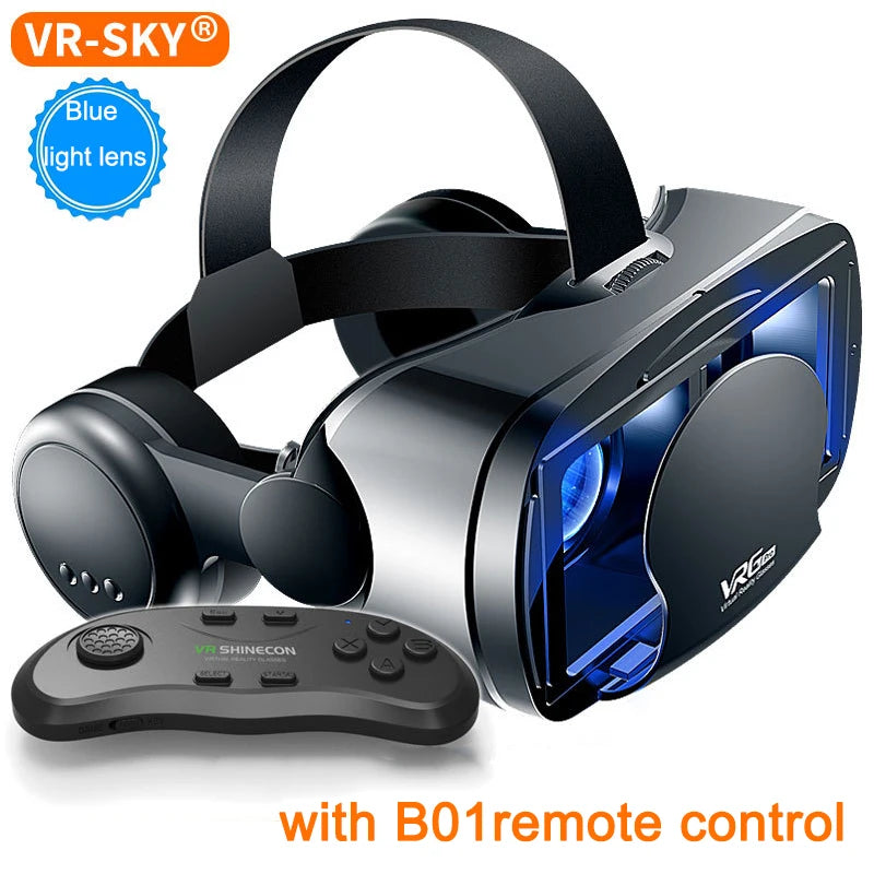 VRG Pro 3D VR Glasses Virtual Reality Full Screen Visual Wide-Angle VR Glasses Box For 5 to 7 inch Smartphone Eyeglasses