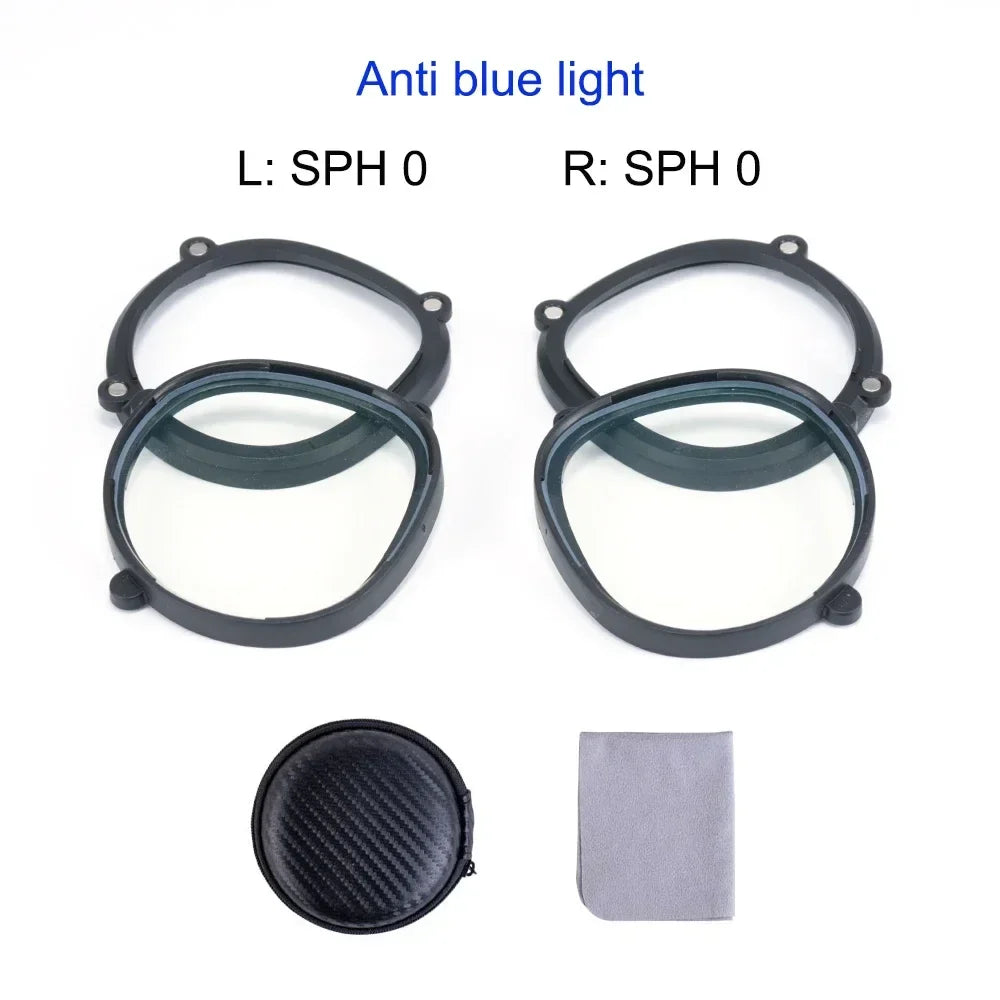 For Meta Quest 3S/Quest 2 Lens Myopia Anti Blue Light Magnetic Glasses Frame Quick Disassemble Inserts VR Prescription Lenses
