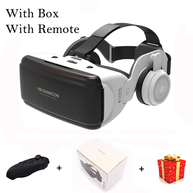 Shinecon Viar Virtual Reality VR Glasses Headset 3D Device Helmet Goggles Lenses For Smartphone Smart Phone With Game Controller