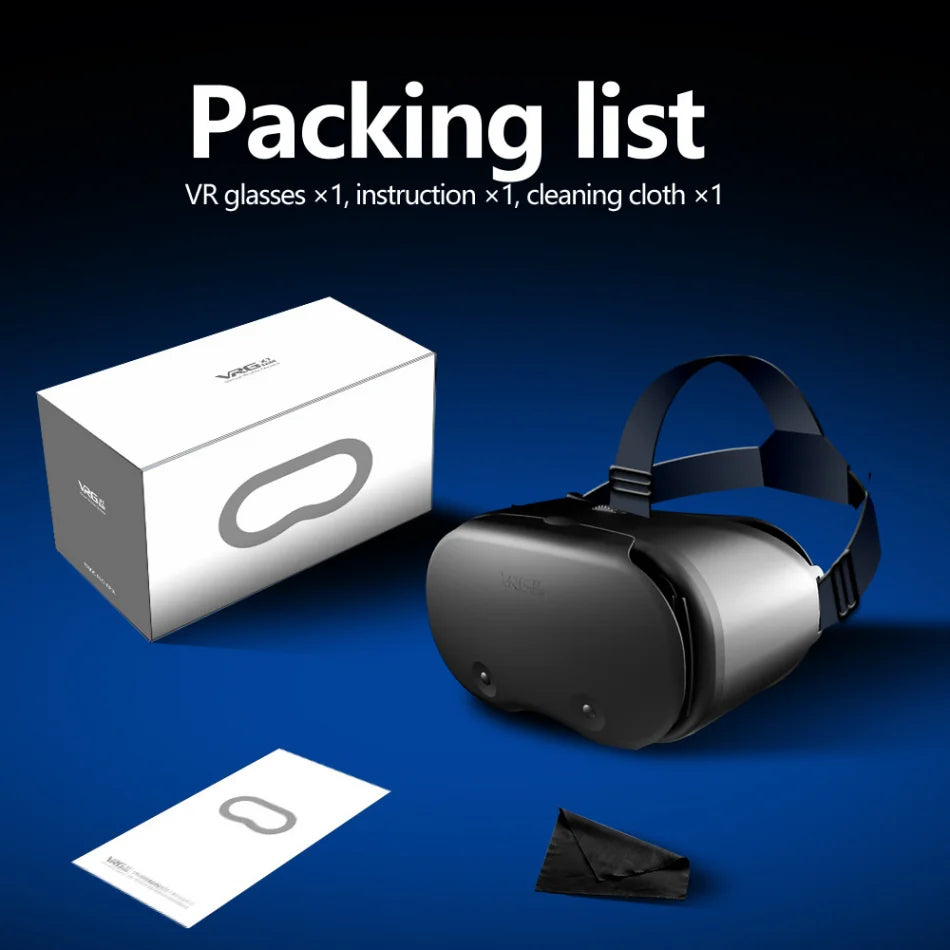 نظارات الواقع الافتراضي VRG Pro X7 ثلاثية الأبعاد مع عدسة للهواتف الذكية ووحدة تحكم وسماعة رأس للنظارات ذات الضوء الأزرق من 5 إلى 7 بوصات