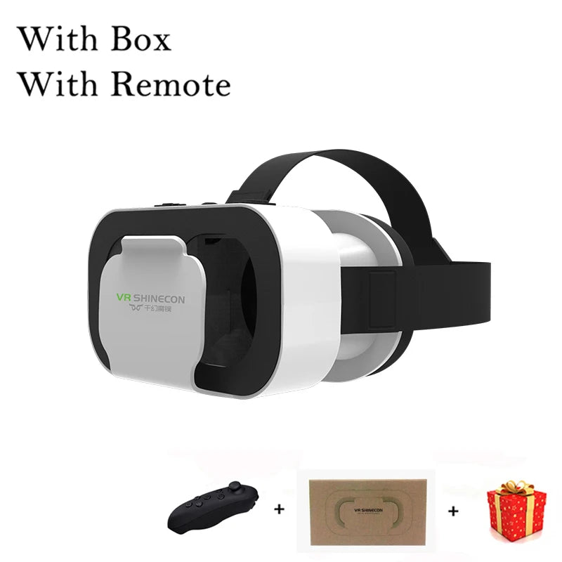 Shinecon Viar Virtual Reality VR Glasses Headset 3D Device Helmet Goggles Lenses For Smartphone Smart Phone With Game Controller