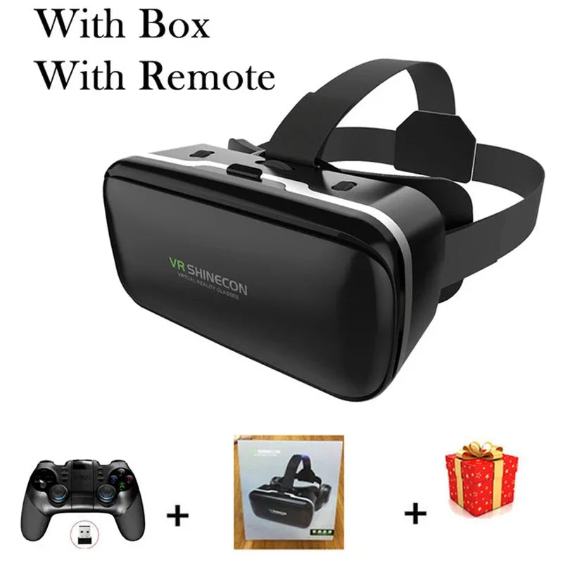 Shinecon Viar 3D Virtual Reality VR Glasses Headset Devices Helmet Lenses Goggles Smart For Smartphones Phone With Controllers