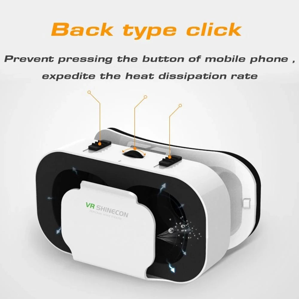 Shinecon Viar Virtual Reality VR Glasses Headset 3D Device Helmet Goggles Lenses For Smartphone Smart Phone With Game Controller