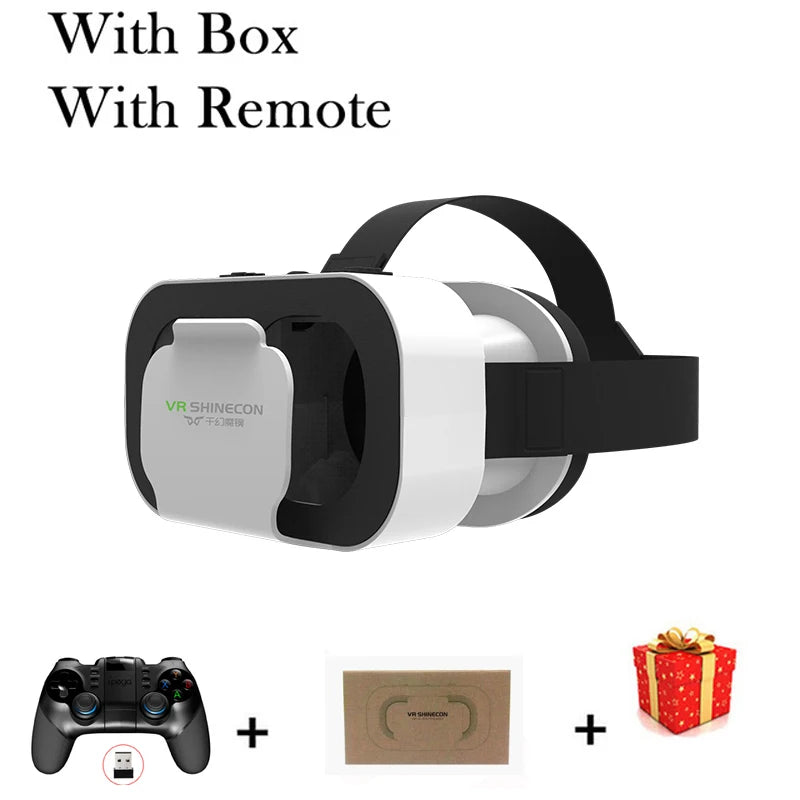 Shinecon 3D VR Glasses Virtual Reality Viar Goggles Headset Devices Smart Helmet Lenses For Cell Phone Mobile Smartphones Viewer