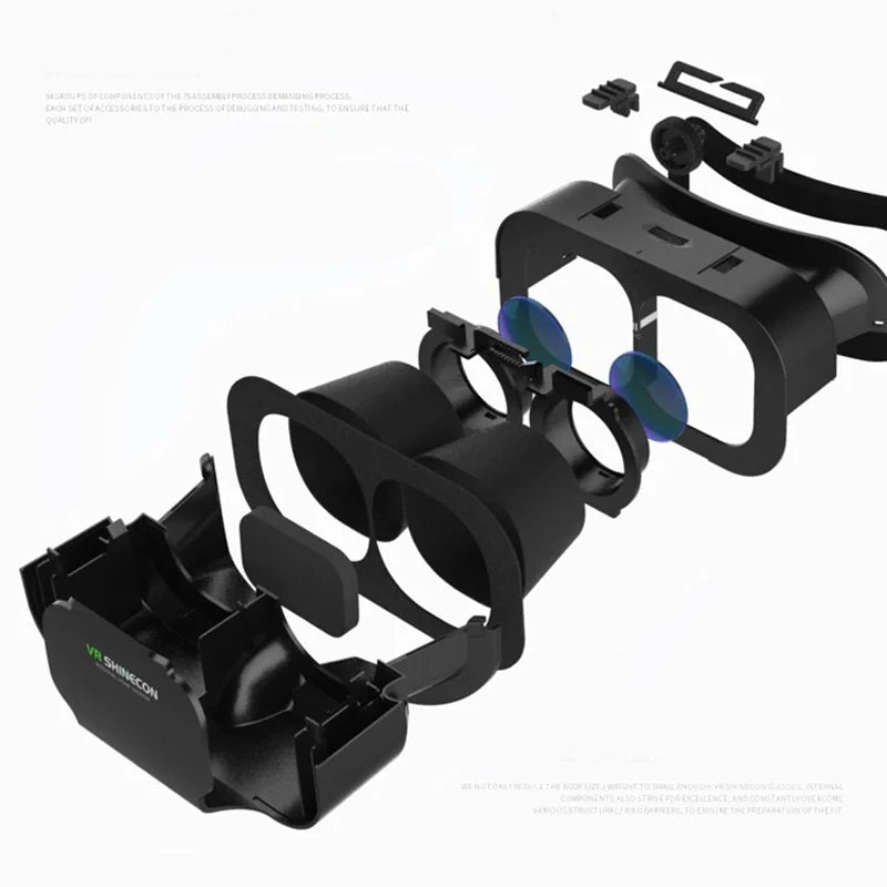 Shinecon Viar Virtual Reality VR Glasses Headset 3D Device Helmet Goggles Lenses For Smartphone Smart Phone With Game Controller