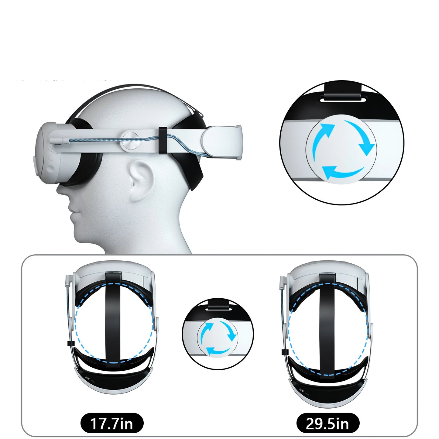 Suitable for Meta quest3 High Quality Headwear Built-in 10000mah Battery Enhancement of The Machine's Operating Time
