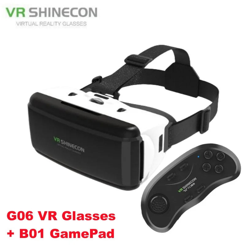 نظارات الواقع الافتراضي IMAX VR نظارات ثلاثية الأبعاد بشاشة ضخمة من Google Cardboard Box وخوذة الواقع الافتراضي للهواتف مقاس 4.5-6.53 بوصة، تدعم عصا التحكم في الألعاب