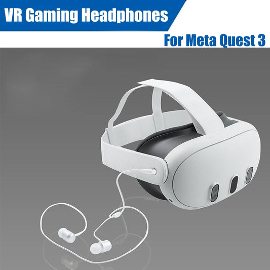 سماعات أذن داخلية لسماعة الرأس Meta Quest 3 VR، سماعات رأس مريحة لألعاب الواقع الافتراضي، صوت غامر، سماعات أذن مريحة