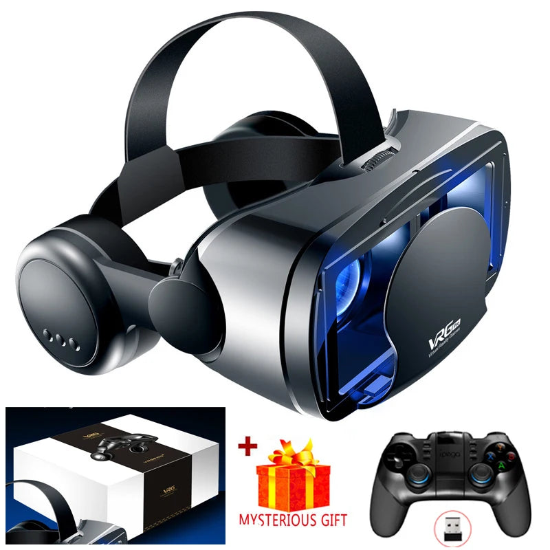 نظارات الواقع الافتراضي VRG Pro VR، أجهزة سماعات الواقع الافتراضي Viar 3D، نظارات خوذة، عدسات ذكية للهواتف الذكية مع وحدة تحكم