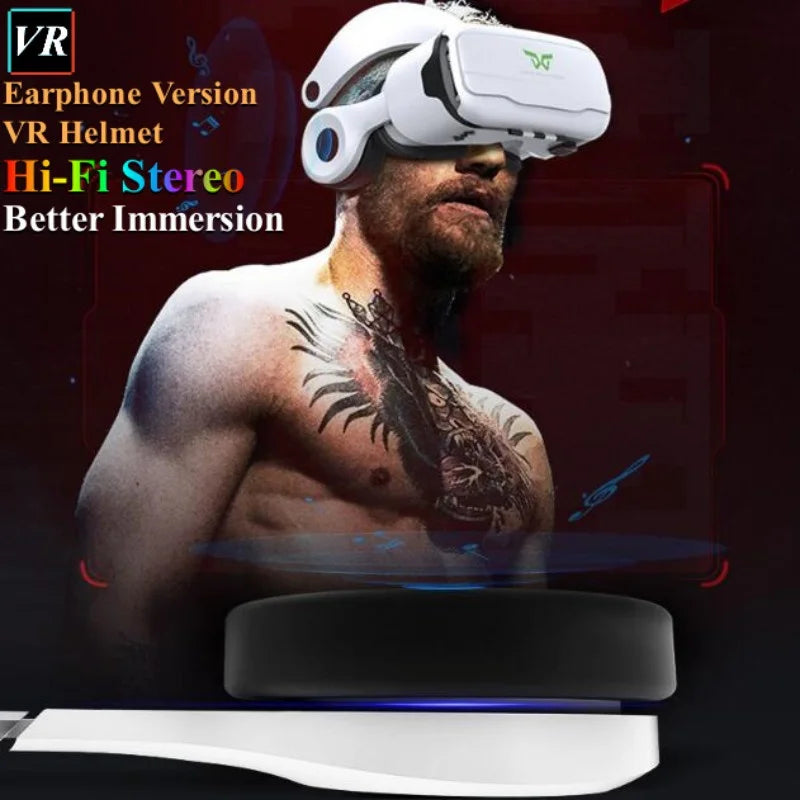 نظارات الواقع الافتراضي G02EF IMAX HD نظارات ثلاثية الأبعاد من Google Cardboard Box سماعة رأس ستيريو للواقع الافتراضي لهواتف IOS وAndroid، تدعم لوحة الألعاب