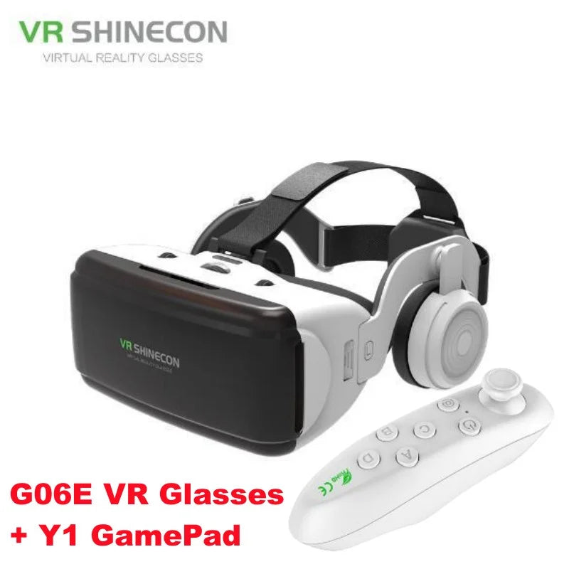 نظارات الواقع الافتراضي IMAX VR نظارات ثلاثية الأبعاد بشاشة ضخمة من Google Cardboard Box وخوذة الواقع الافتراضي للهواتف مقاس 4.5-6.53 بوصة، تدعم عصا التحكم في الألعاب