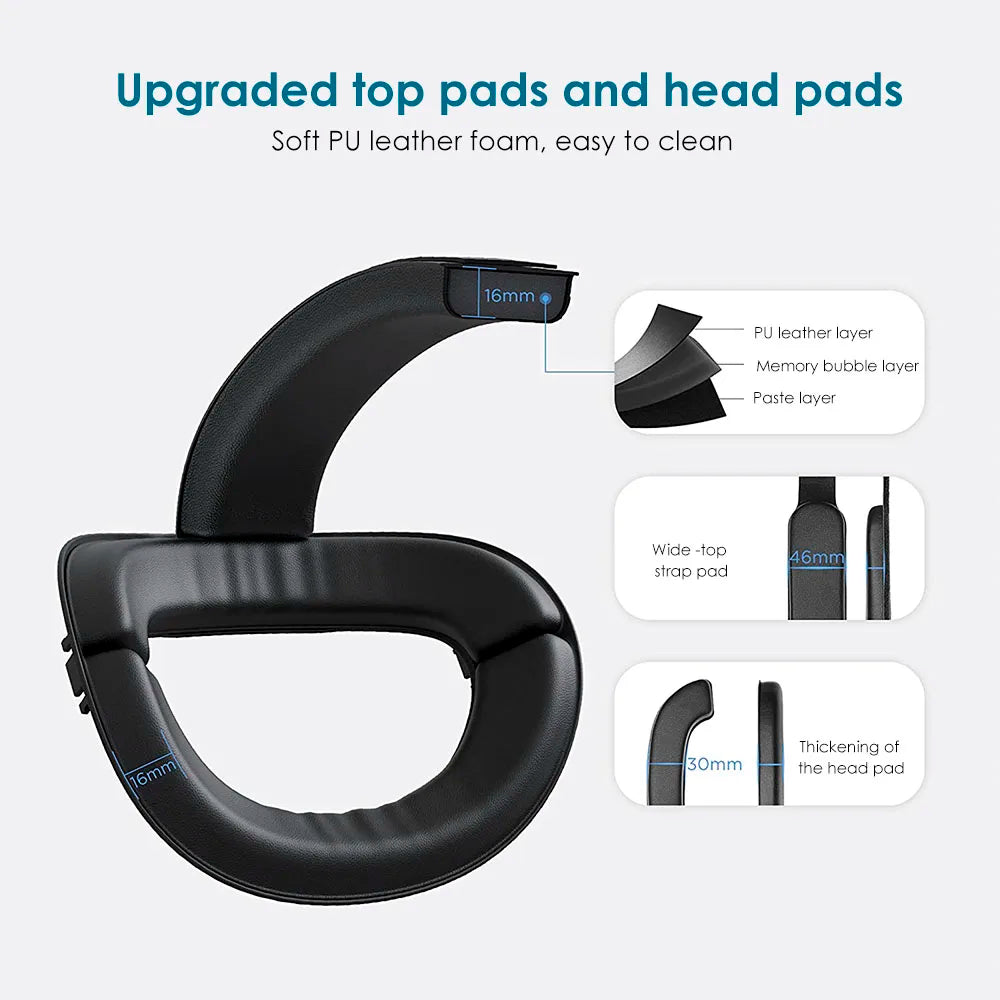 Battery Gaming Light Strip Head Strap For Oculus Quest 2 Elite Halo With 8000mAh Battery Pack For Meta Quest2 VR Accessories