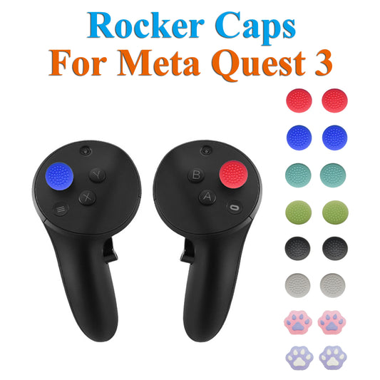 غطاء حماية لعصا الإبهام لجهاز Meta Quest 3، وأغطية ذراع هزازة مضادة للانزلاق، وأكمام وحدة تحكم الواقع الافتراضي، وغطاء ذراع هزاز لجهاز Meta Quest 2/pro PICO 4 ACC