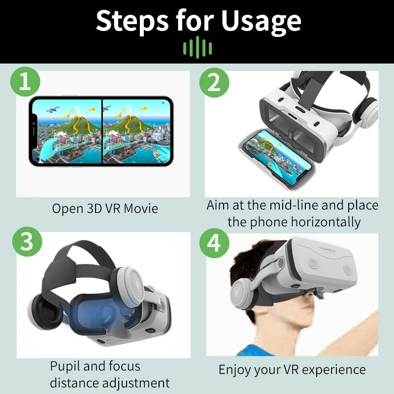 نظارات الواقع الافتراضي G15E IMAX ثلاثية الأبعاد، نظارات الواقع الافتراضي، صندوق جوجل الكرتوني، خوذة الواقع الافتراضي للهواتف مقاس 4.7-7 بوصة، تدعم عصا التحكم في الألعاب