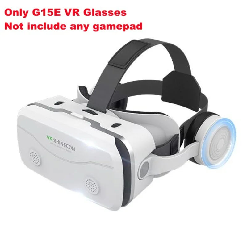 نظارات الواقع الافتراضي G15E IMAX ثلاثية الأبعاد، نظارات الواقع الافتراضي، صندوق جوجل الكرتوني، خوذة الواقع الافتراضي للهواتف مقاس 4.7-7 بوصة، تدعم عصا التحكم في الألعاب