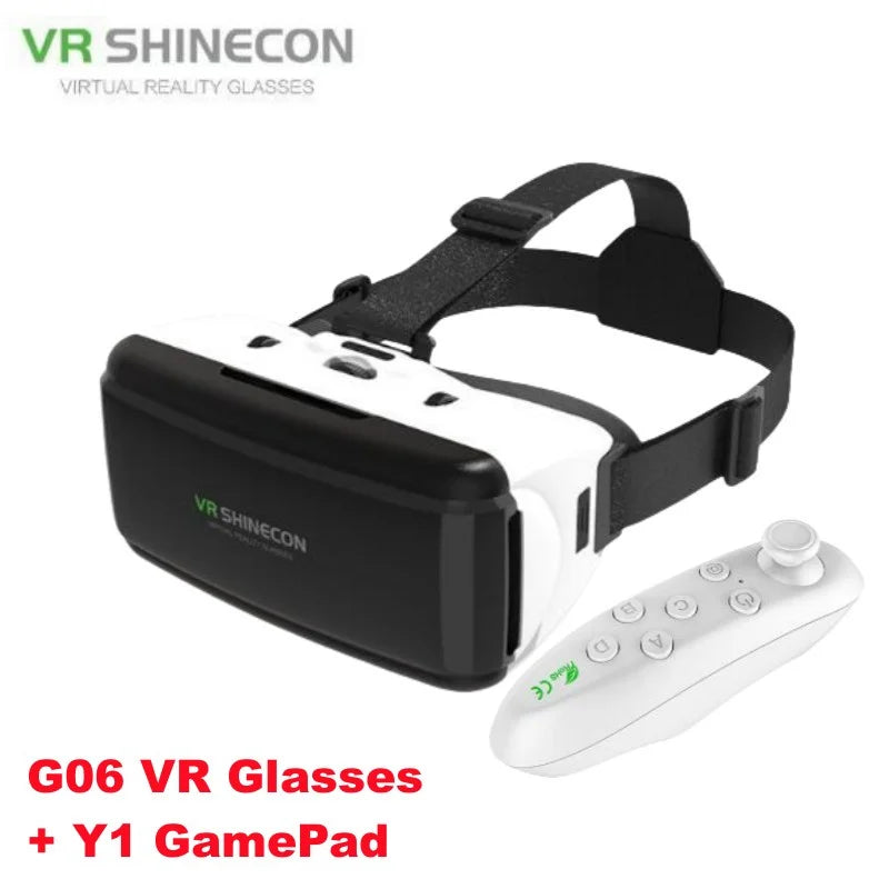 نظارات الواقع الافتراضي IMAX VR نظارات ثلاثية الأبعاد بشاشة ضخمة من Google Cardboard Box وخوذة الواقع الافتراضي للهواتف مقاس 4.5-6.53 بوصة، تدعم عصا التحكم في الألعاب