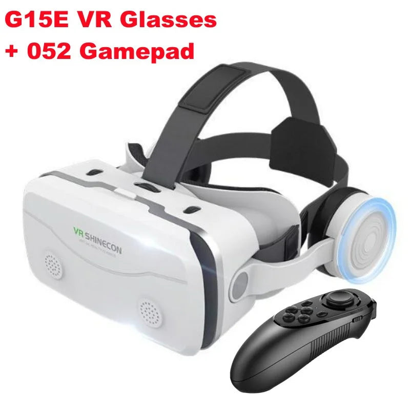 نظارات الواقع الافتراضي G15E IMAX ثلاثية الأبعاد، نظارات الواقع الافتراضي، صندوق جوجل الكرتوني، خوذة الواقع الافتراضي للهواتف مقاس 4.7-7 بوصة، تدعم عصا التحكم في الألعاب