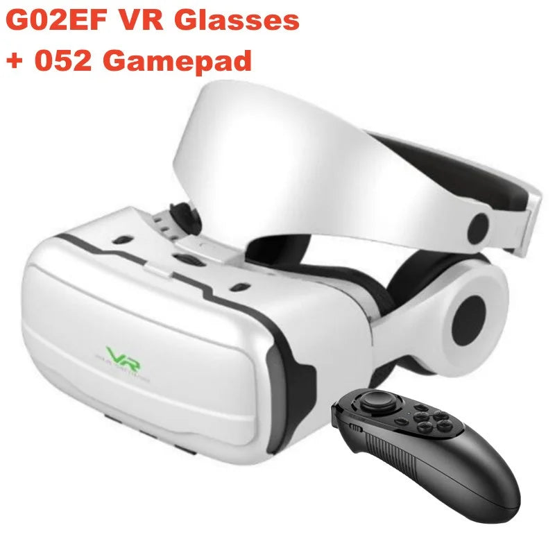 نظارات الواقع الافتراضي G02EF IMAX HD نظارات ثلاثية الأبعاد من Google Cardboard Box سماعة رأس ستيريو للواقع الافتراضي لهواتف IOS وAndroid، تدعم لوحة الألعاب
